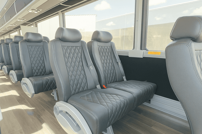 interior of Wylie Charter Bus charter bus