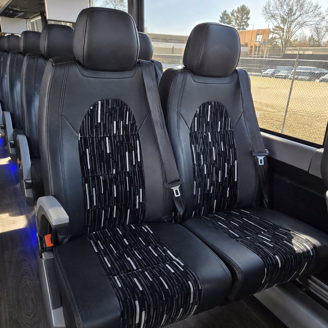 56 passenger charter bus interior